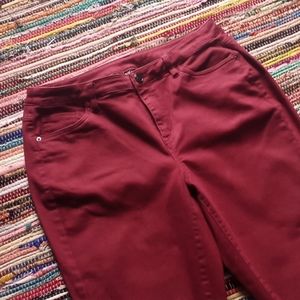 Lane Bryant Wine Skinny  Jeans-#1696+